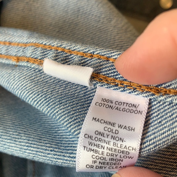 EUC Loft denim short denim skirt raw hem mini  sz 4. - Picture 4 of 9